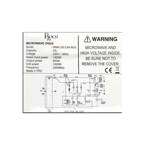 
	Micro-ondes Roch RMW-25LC8A-BS  25L