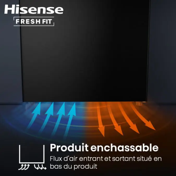 
	Congélateur Vertical Hisense FT5K310GSFC – 312L, 4 tiroirs,  No Frost, Inverter, Connecté WiFi & FreshFit
