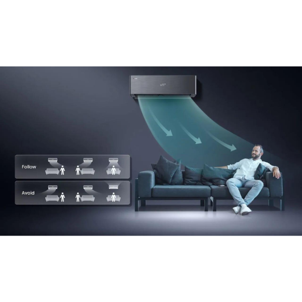 
	Split Inverter Hisense AS-12TW4SGVQE – 12000 BTU (Wi-Fi, Noir Élégant, A++)