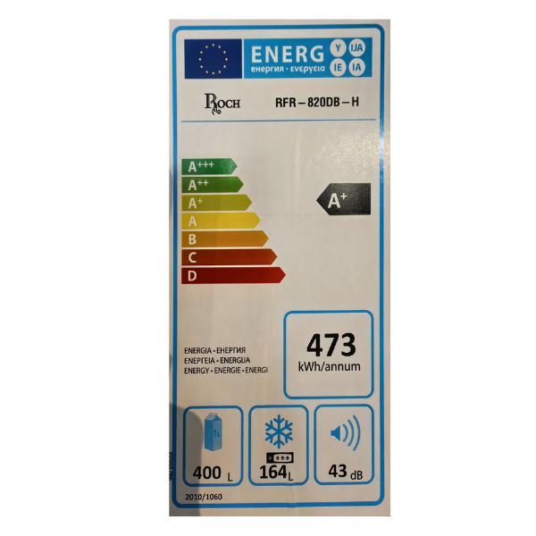 
	Réfrigérateur combiné Roch RFR-820DB-H -564L – 3T-No Frost