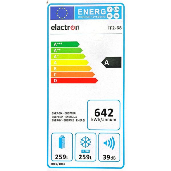 
	Réfrigérateur side-by-side ELACTRON  FF2-68 -518L ( no frost) A+
