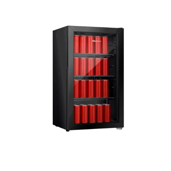 
	Réfrigérateur  bar-vitrine -hisense- RJ-12D4NX Vitré – 94L
