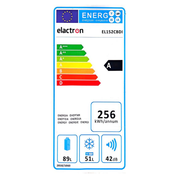 
	Réfrigérateur Combiné Congélation Bas ELACTRON El 152 CBDI-140L-3T