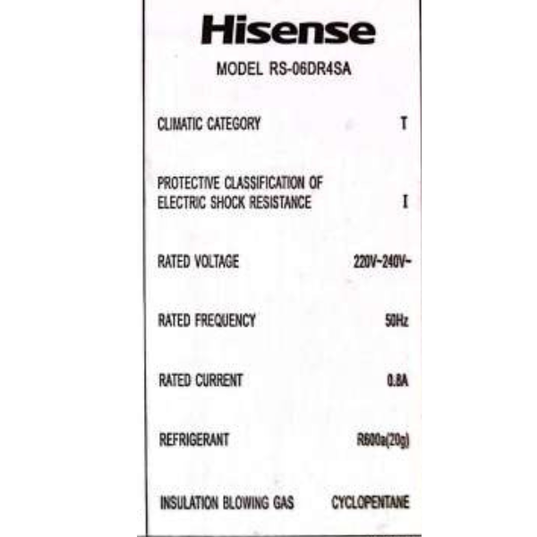
	Réfrigérateur mini bar Hisense RS-06DR4 – 46 litres