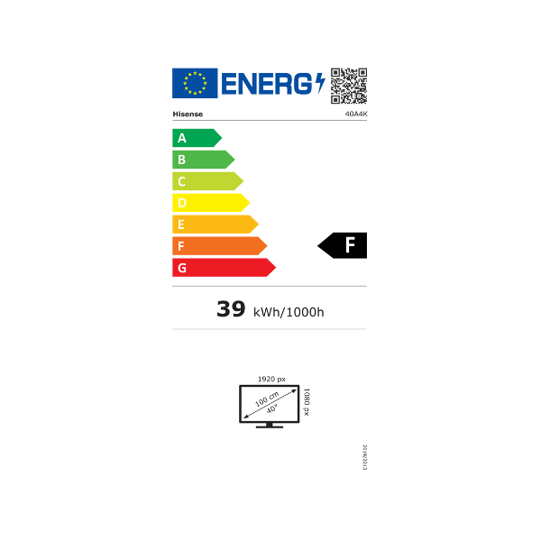 
	Téléviseur Hisense 40″ 40A4K Smart Tv -Vidaa U