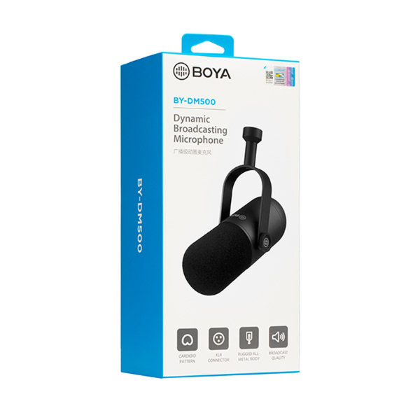 
	Micro Dynamique BOYA BY-DM500 – Qualité studio pour podcast, voix off et diffusion