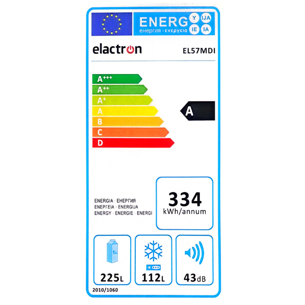 
	Réfrigérateur Combiné Congélation Bas ELACTRON EL-57 MDID 337L ( No frost) A