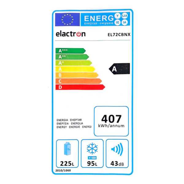 
	Réfrigérateur Combiné Congélation Bas ELACTRON-EL72CBNX-320L 3T (No frost)