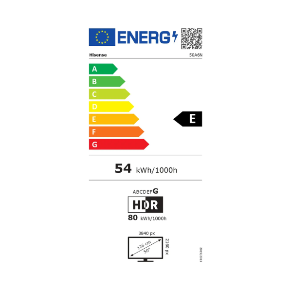 
	Téléviseur Hisense 50″ 50A6N Smart Tv 4K -Vidaa U