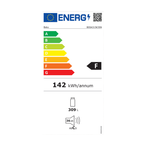 
	Réfrigérateur 1 porte Beko BSSA315K3SN – 309 L