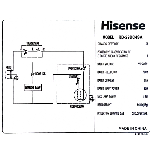
	Réfrigérateur combiné Hisense RD-29DC4SA – 225L-3T