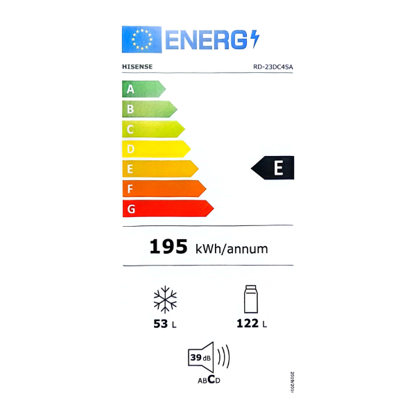 
	Réfrigérateur combiné Hisense RD-23DC4SA – 3T 175L