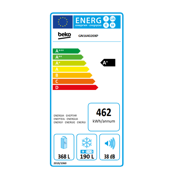 
	Réfrigérateur side-by-side Beko GN164020XP – 558 L