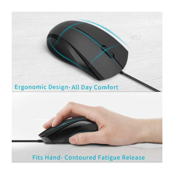 
	Souris filaire Rapoo N1600 Silent