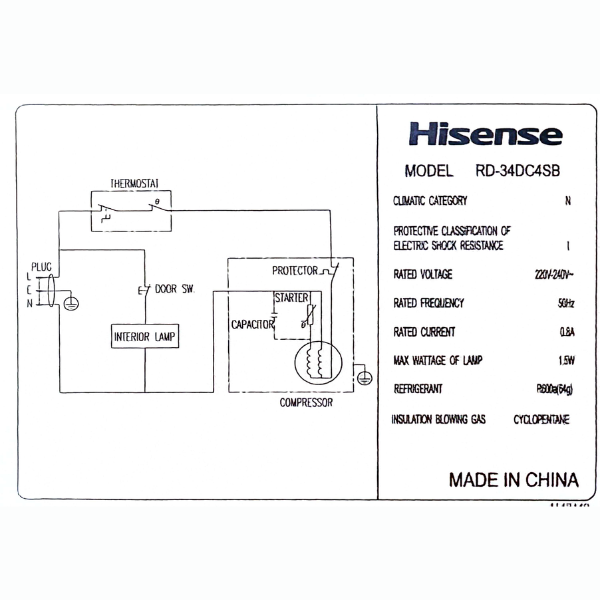
	Réfrigérateur Combiné Hisense RD-34DC4SB – 240L – 4Tirroirs