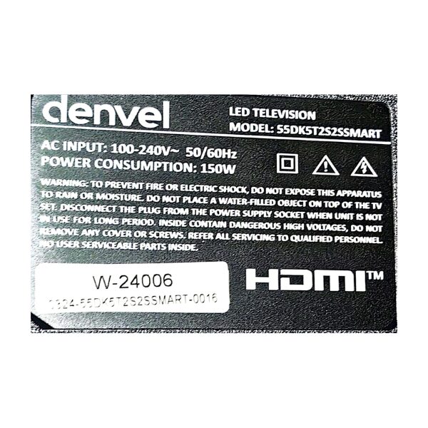 
	Téléviseur Denvel 55″ 55DK5 Smart Tv  – 4K