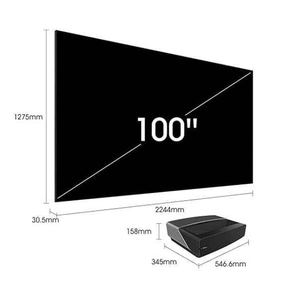 
	Téléviseur Hisense 100″ 100L5 Smart Tv 4K -Vidaa (Laser Tv)