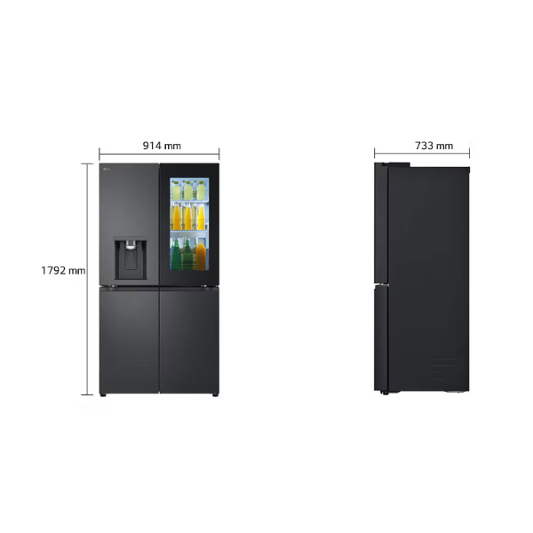 
	Réfrigerateur combiné  LG GC-X24FFCAB- 626 L  (no Frost, Distributeur d’eau )